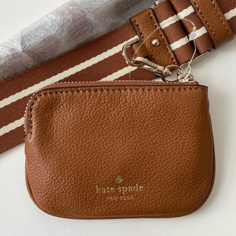 ♠️Kate Spade Rosie Large Pebbled Leather Crossbody Bag, Warm Gingerbread NWT - Picture 7 of 11